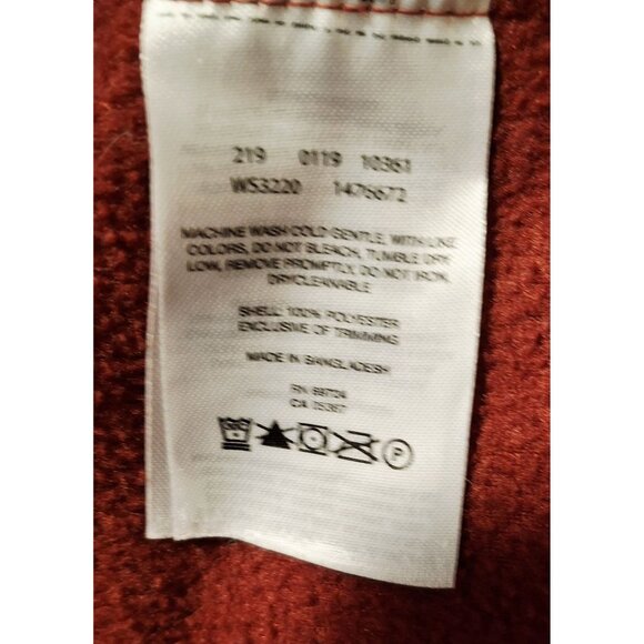 3X Columbia Mens Red Full-Zip Fleece Jacket With Adjustable Hem & Elastic Cuffs - Picture 9 of 11